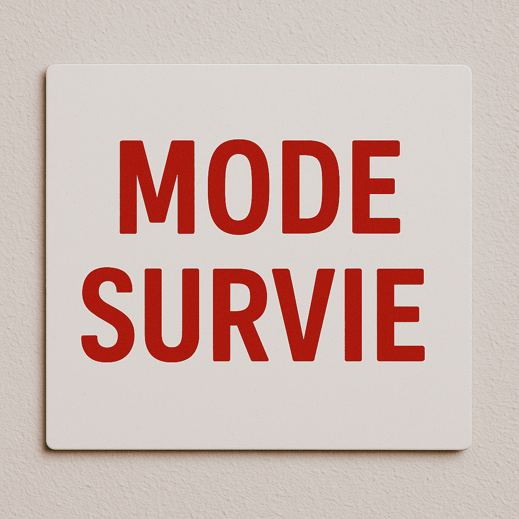 pancarte mode de survie